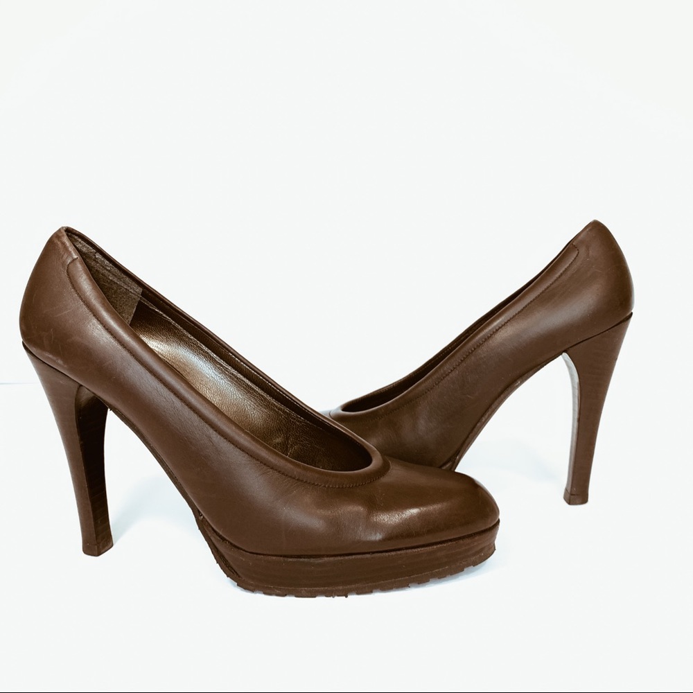 Stuart Weiztman Genuine Leather Brown Shoes